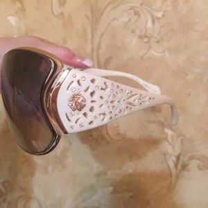 Versace Gold & Cream "embellished" Sunglasses 😎